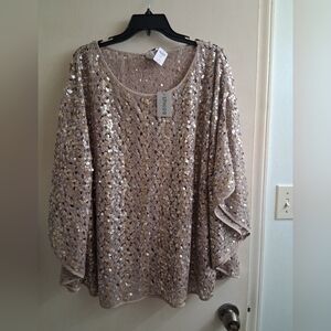 Chico's Shimmering Gold  Poncho, size L/XL, NWT, orig. $129., sell for $40
